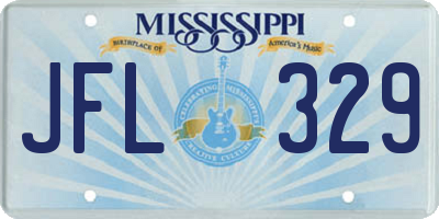 MS license plate JFL329