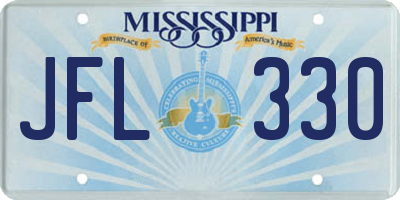 MS license plate JFL330