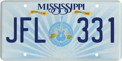 MS license plate JFL331