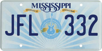MS license plate JFL332