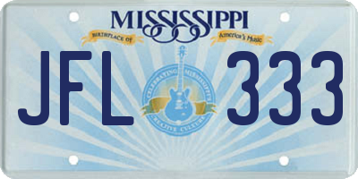 MS license plate JFL333