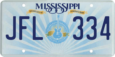 MS license plate JFL334