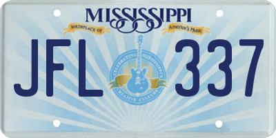 MS license plate JFL337