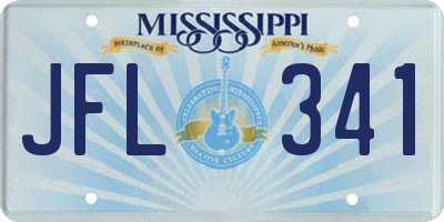 MS license plate JFL341