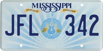 MS license plate JFL342