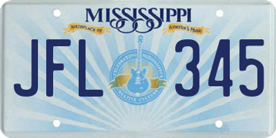 MS license plate JFL345
