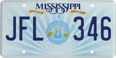 MS license plate JFL346