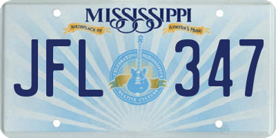 MS license plate JFL347
