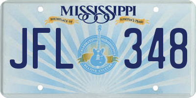 MS license plate JFL348