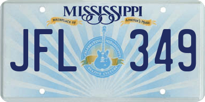 MS license plate JFL349