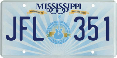 MS license plate JFL351