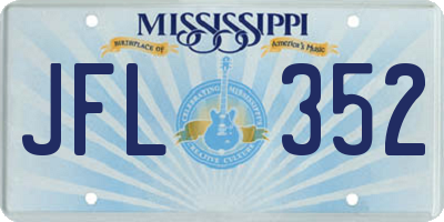 MS license plate JFL352