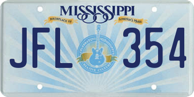 MS license plate JFL354