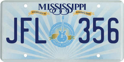 MS license plate JFL356