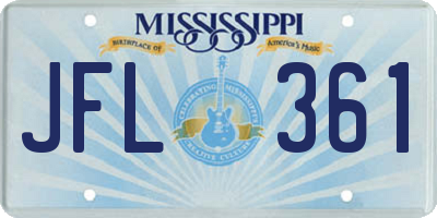 MS license plate JFL361