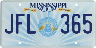MS license plate JFL365