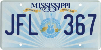 MS license plate JFL367