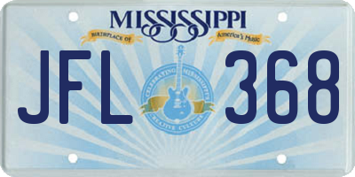 MS license plate JFL368