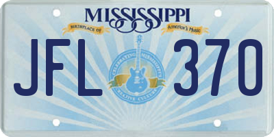 MS license plate JFL370