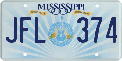 MS license plate JFL374
