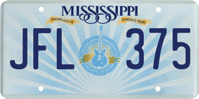 MS license plate JFL375