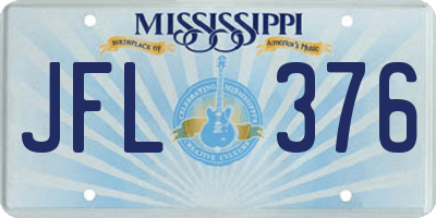 MS license plate JFL376