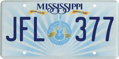 MS license plate JFL377