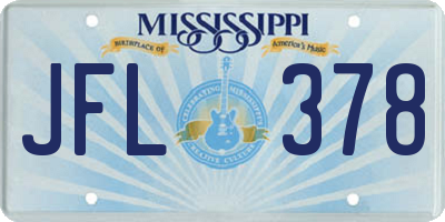 MS license plate JFL378