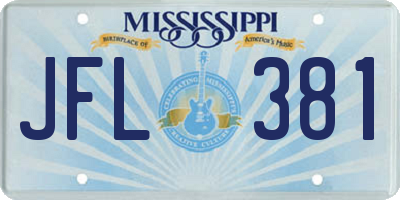 MS license plate JFL381