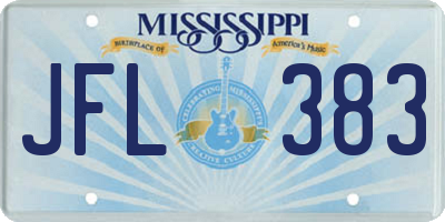 MS license plate JFL383