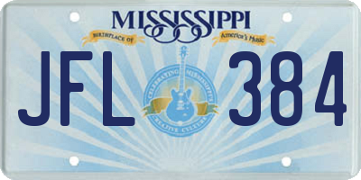 MS license plate JFL384