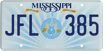 MS license plate JFL385