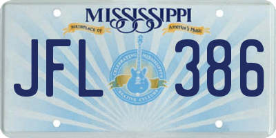MS license plate JFL386
