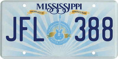 MS license plate JFL388