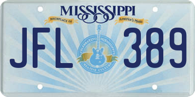 MS license plate JFL389