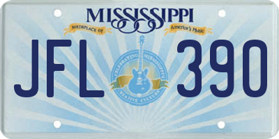 MS license plate JFL390