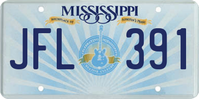 MS license plate JFL391