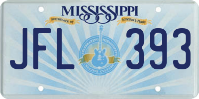 MS license plate JFL393