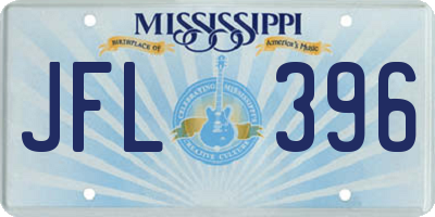 MS license plate JFL396