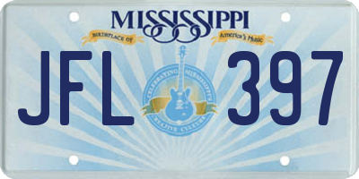 MS license plate JFL397