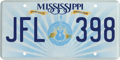 MS license plate JFL398