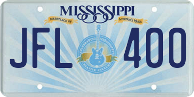 MS license plate JFL400