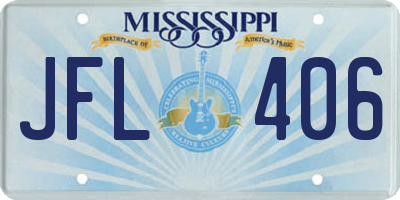 MS license plate JFL406