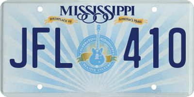 MS license plate JFL410