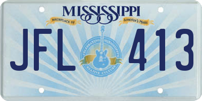 MS license plate JFL413