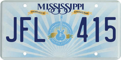 MS license plate JFL415
