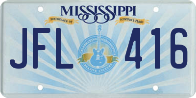 MS license plate JFL416