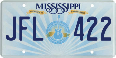 MS license plate JFL422