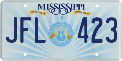 MS license plate JFL423
