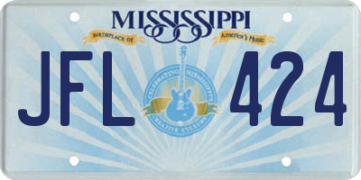 MS license plate JFL424
